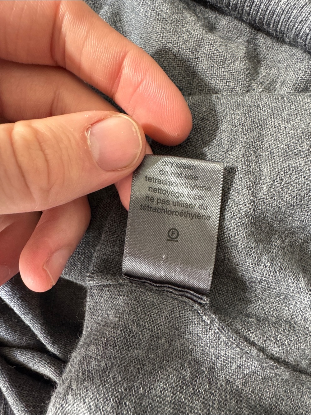 John Varvatos mens L Large gray solid 100% merino wool full zip knit hoodie EUC - Picture 7 of 8